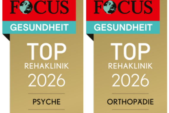 Auszeichnung für 2026 von Fokus Gesundheit für Orthopädie und Psyche